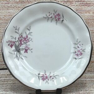 Favolina Karolina Jarolina Porcelain‎ Salad Plate 3879 Floral Silver Scalloped 2